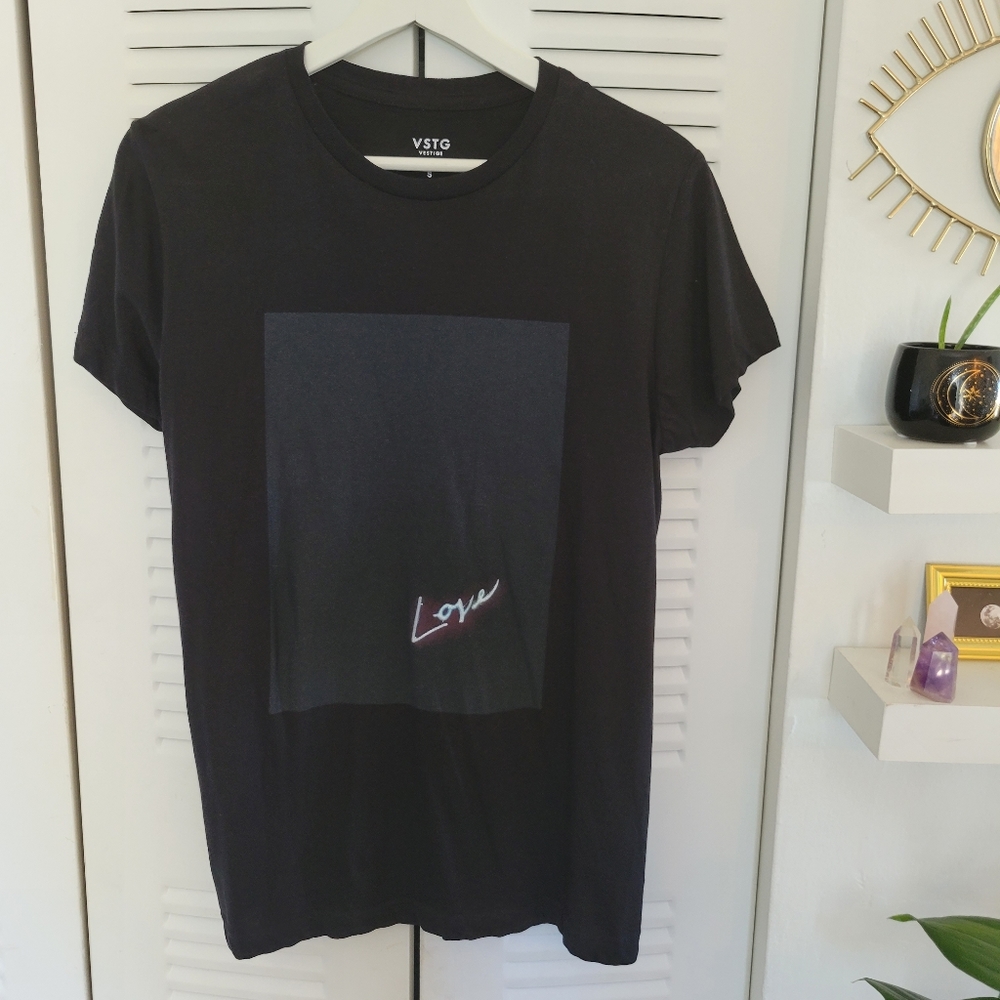 Vestige - Black on Black Geaphic Love Tee